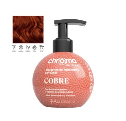 Mascarilla de tratamiento con color Cobre 250g Chroma Barcelona
