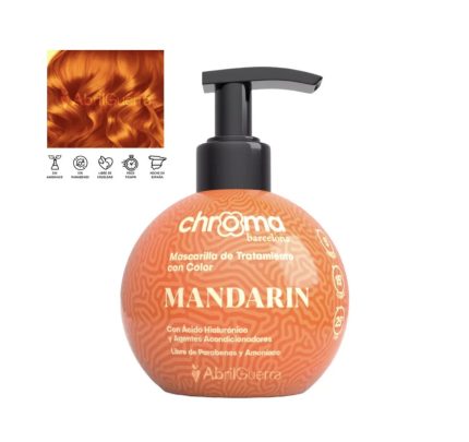 Mascarilla de tratamiento con color Mandarina 250g Chroma Barcelona