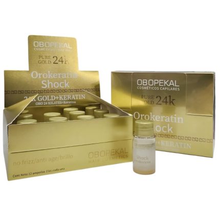Ampollas Capilar Obopekal Orokeratin Shock Gold 24k 12unid